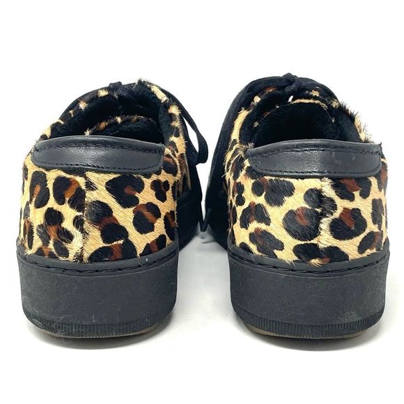 CREAM by DSW Leopard Calf Hair Platform Lace Up Sneakers Size 39/8.5 - Picture 6 of 9